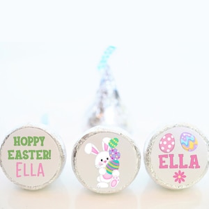 Personalized Easter Basket Hershey Kiss Sticker Favors - Easter Party Favors - EAS004 - STICKERS ONLY :)