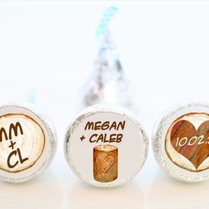 Personalized Fall Rustic Barn Wedding Hershey Kiss Party Favor Stickers - Wedding Favors - FAL001 - STICKERS ONLY :)