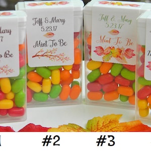 Personalized Fall Wedding Tic Tac Party Favor Labels Bridal Shower Tictac Favors FAL200 LABELS ONLY : image 2