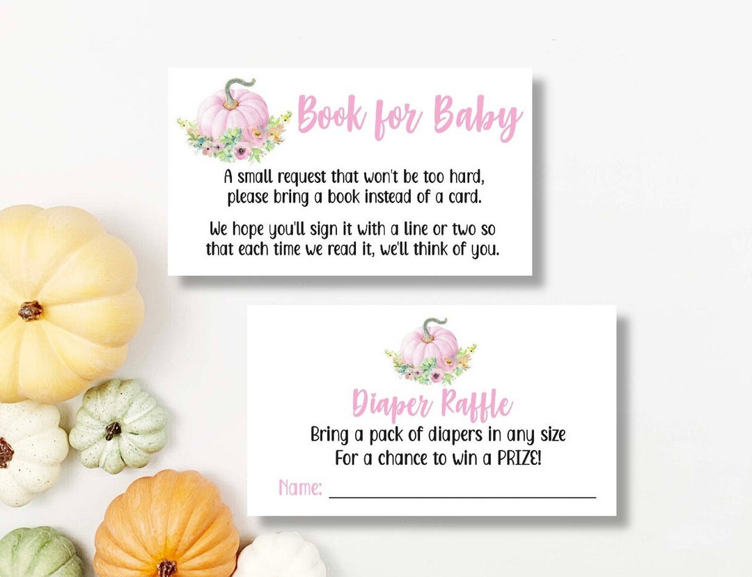 Diaper Raffle Game - Fall Pumpkin Printable Baby Games