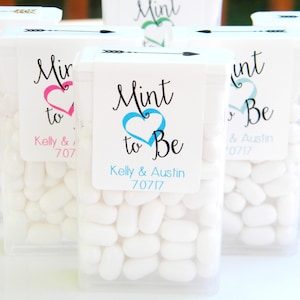 Personalized Mint To Be Heart Tictac Wedding Party Favor Labels - MTB200 - LABELS ONLY :)