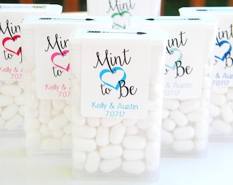 Personalized Mint To Be Heart Tictac Wedding Party Favor Labels - MTB200 - LABELS ONLY :)