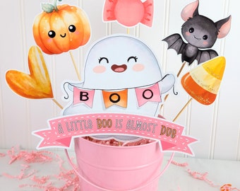 A Little Boo Is Almost Due Centerpieces Party Decor, 3 Sizes, DIGITAL FILES ONLY - pdf - Nothing Shipped - Available immediately - ALB363 :)