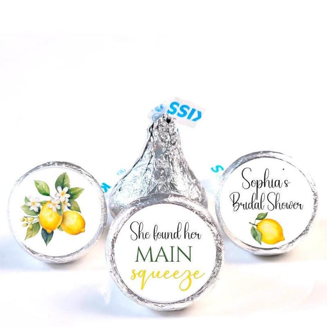 She Found Her Main Squeeze Lemon Theme Bridal Shower Hershey Kiss Favor ...