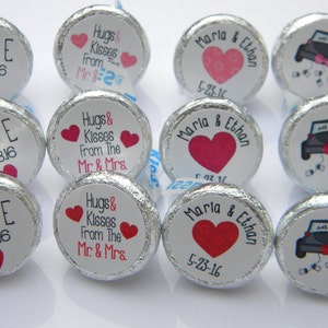 Personalisierte Hochzeit oder Brautparty Hershey Kiss Party Gastgeschenke Sticker - WED001 - STICKER ONLY :)