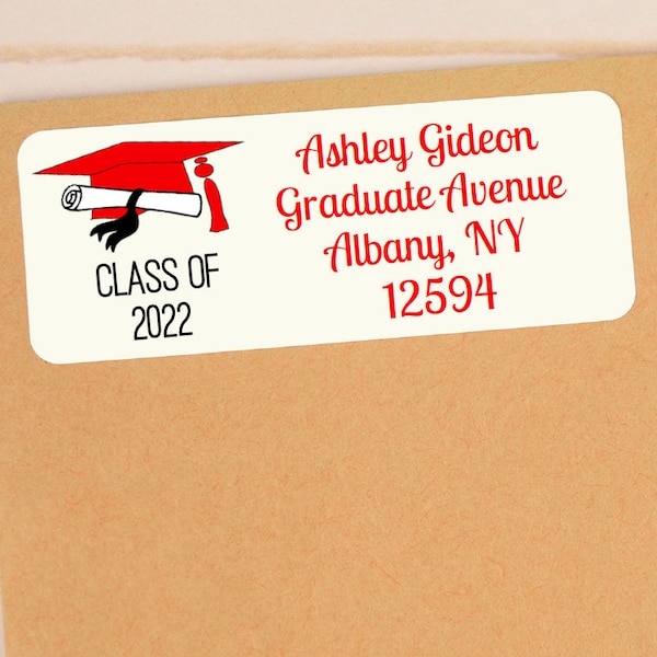 Thank You Graduation Address Labels Etsy