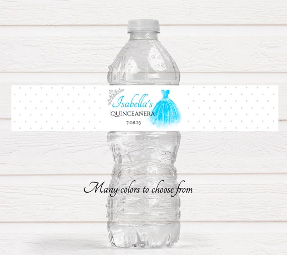 Personalized Quinceanera 15th Birthday Party Water Bottle Etsy