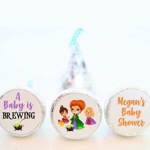 Personalized Baby is Brewing Fall Theme Baby Shower Candy Kiss Stickers - Candy Labels - Halloween Shower Favors - BIB002 - STICKERS ONLY :)