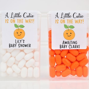Personalized Little Cutie Tictac Baby Shower Party Favor Labels - Cutie Candy Shower Labels - CUT200 - STICKERS ONLY :)