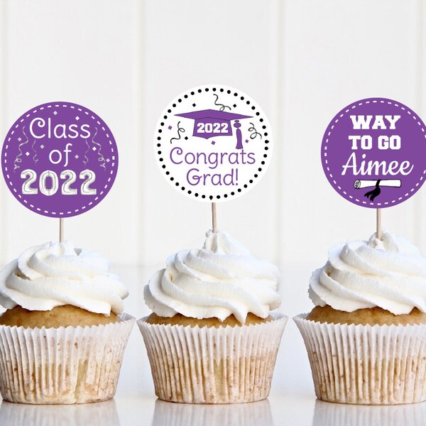 Graduation Cupcake Toppers - Etsy