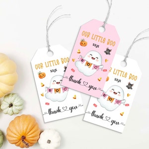 A Little Boo Hanging Gift Tag Baby Shower Printables, shower gift tags, pdf - You Print - DIGITAL FILE ONLY - ALB450