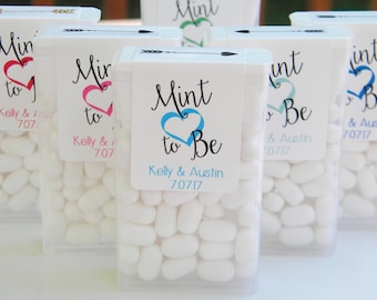 Personalized Wedding Tic Tac Party Favor Stickers - Bridal Shower Favors - LABELS ONLY :)