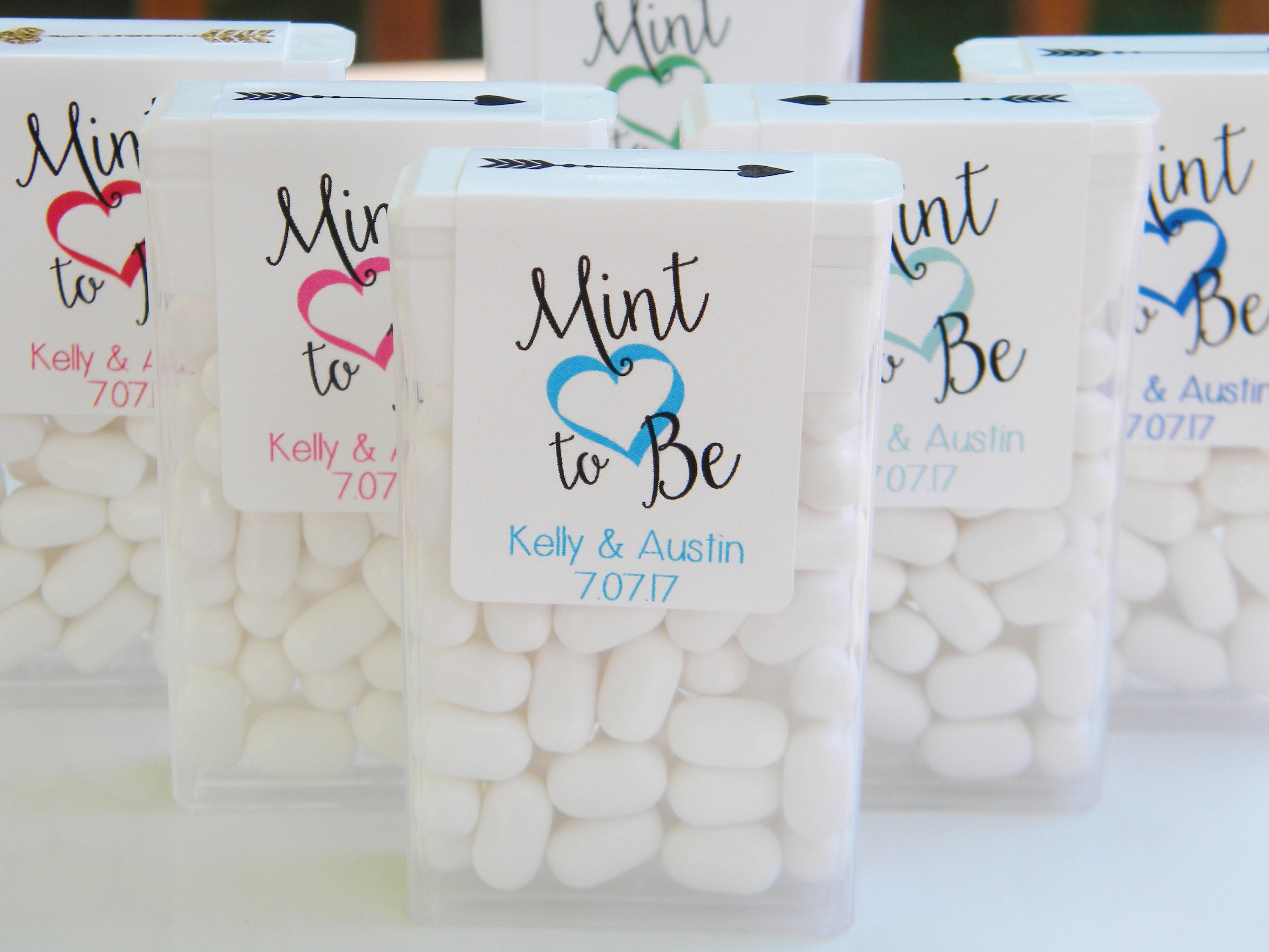 Personalized Wedding Tic Tac Party Favor Stickers - Bridal Shower Favors - LABELS ONLY :)