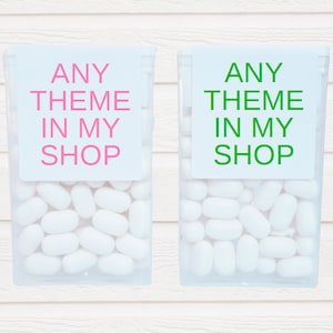 Personalized Tic Tac Favor Labels - Party Favor Labels - To coordinate with design in my shop - ANY Theme In My Shop - LABELS ONLY :) VAR110