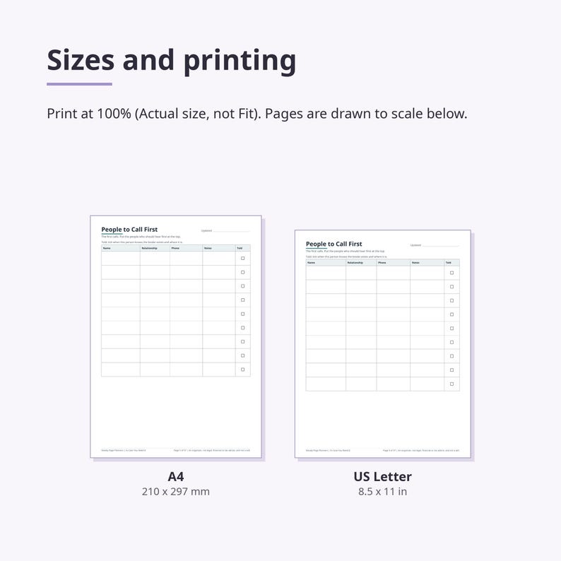 Emergency Binder Printable, 57 Pages, In Case of Emergency Binder, Family Information Organizer, Important Documents, A4 + US Letter PDF image 7
