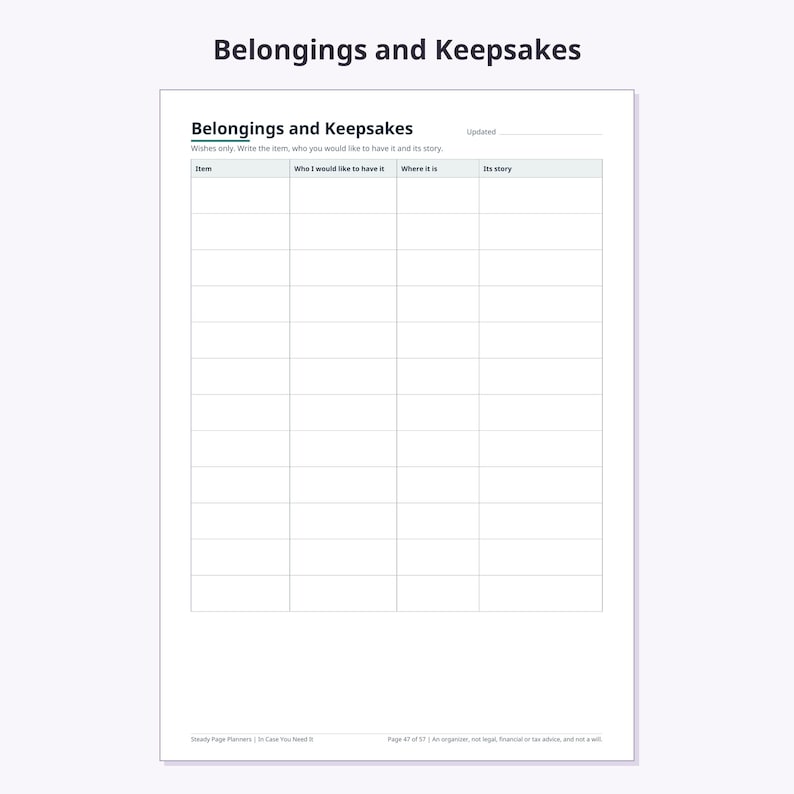 Emergency Binder Printable, 57 Pages, In Case of Emergency Binder, Family Information Organizer, Important Documents, A4 + US Letter PDF image 6