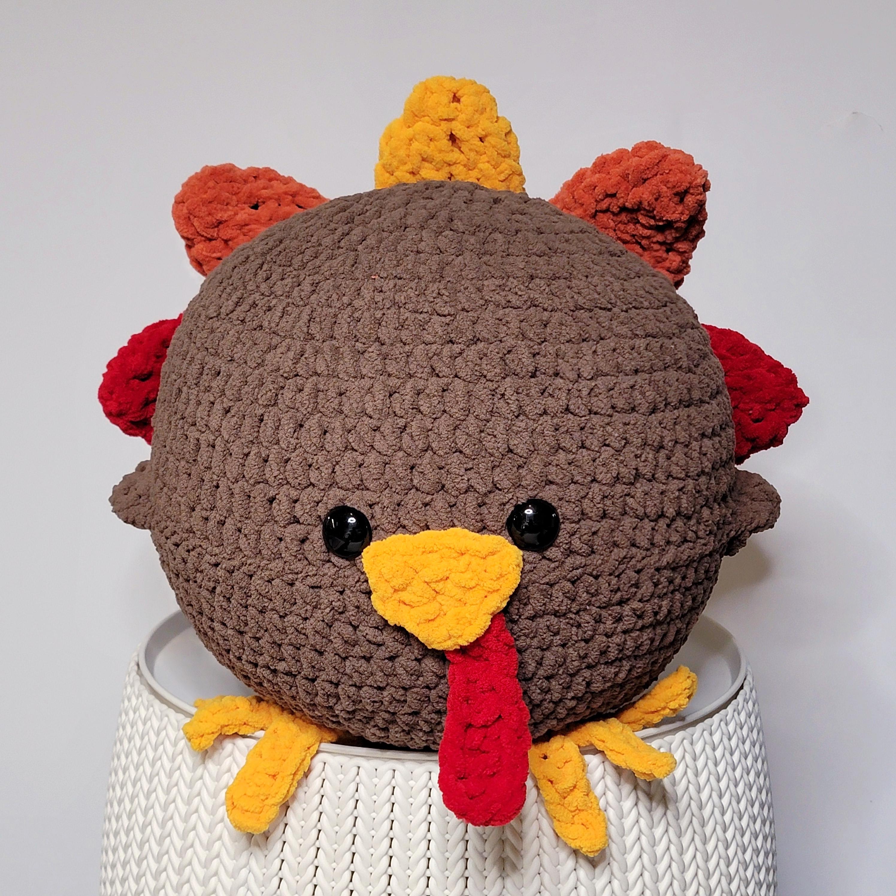 39 Turkey Crochet Patterns for Festive Thanksgiving Decorations 7 Turkey Squish Amigurumi Pattern Crochet