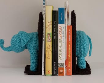 Serre Livre Éléphant Enfant en Bois