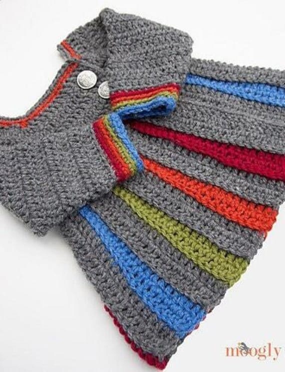 Eloise Baby Sweater Crochet Pattern PDF UK