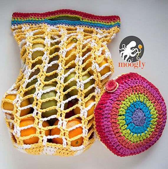 40 Market Bag Crochet Patterns for Reusable Totes, Mesh Shoppers, and Everyday Carryalls 1 Rainbow Mesh Market Bag