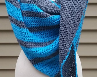 Modello PDF per scialle a onda all'uncinetto facile da realizzare - Video tutorial inclusi per destrimani e mancini