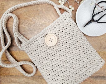 Easy Crochet Textured Crossbody Bag Pattern PDF