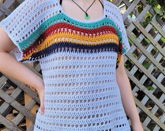 Sunday Funday Top Pattern PDF - DK Yarn - Advanced Beginner Crochet