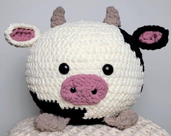 Crochet Cow Squish Easy Stuffie Amigurumi Pattern PDF