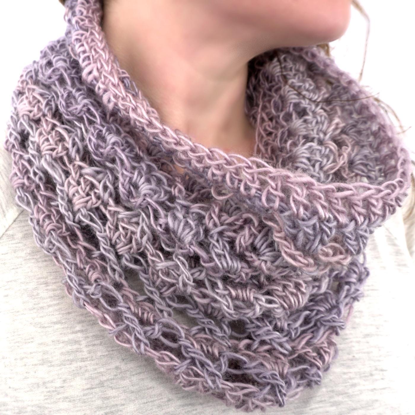 37 Lavender Crochet Patterns: Unleash Your Creativity with These Beautiful Designs 17 Crochet Lavender Kisses Cowl