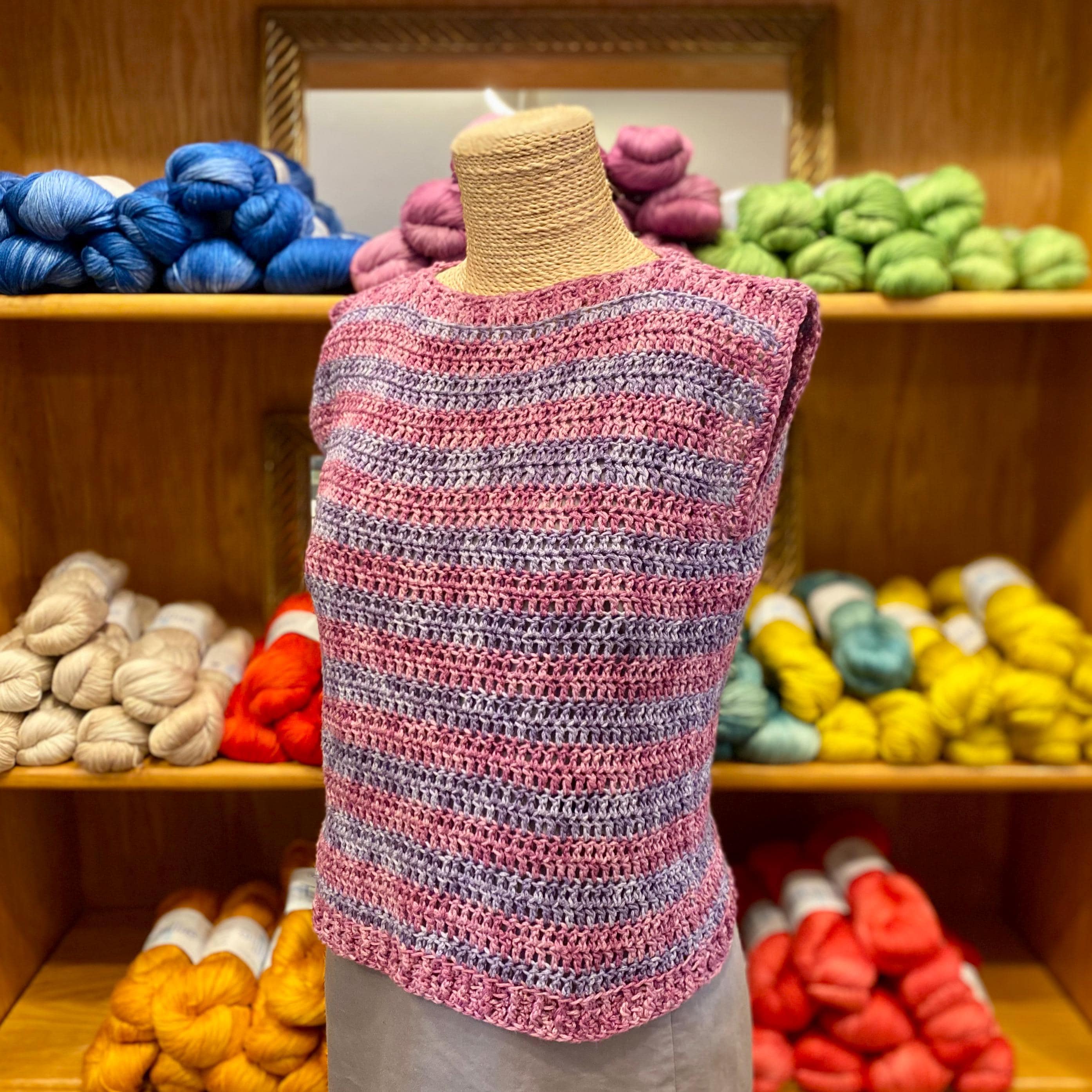 39 Crochet Women’s Tops: Tanks, Vests, Tees, and Blouses 4 Yara Tee Pattern Dk/sport Yarn