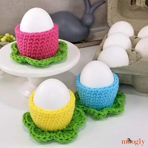 Easy Simple Flower Egg Cozy Crochet Pattern PDF