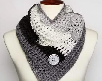 Easy One Skein Bandana Cowl Crochet Pattern PDF - Beginner Crochet Pattern with Video Tutorial