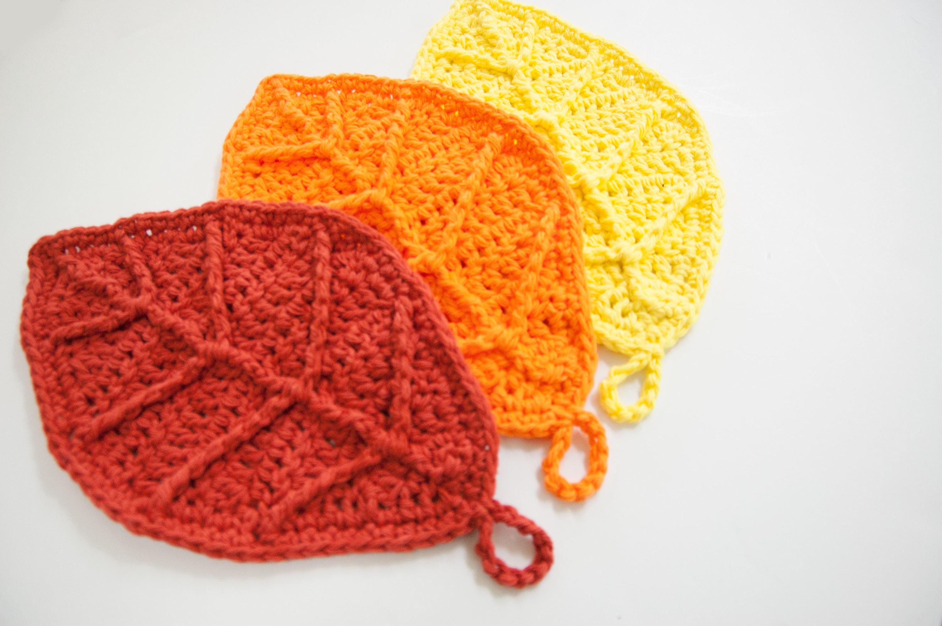 Autumn Leaves Washcloth Crochet Pattern
