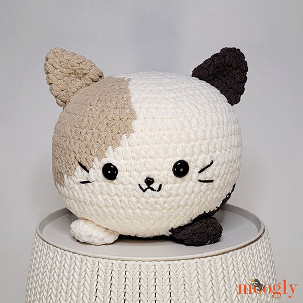 Cat Squish, Amigurumi Kitty Softie, Super Bulky Weight, Animal, Crochet Pattern PDF ONLY
