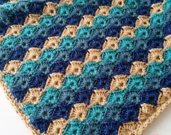 Easy Crochet Blanket Pattern - Oh My Blanket - Aran Yarn - PDF Pattern Only