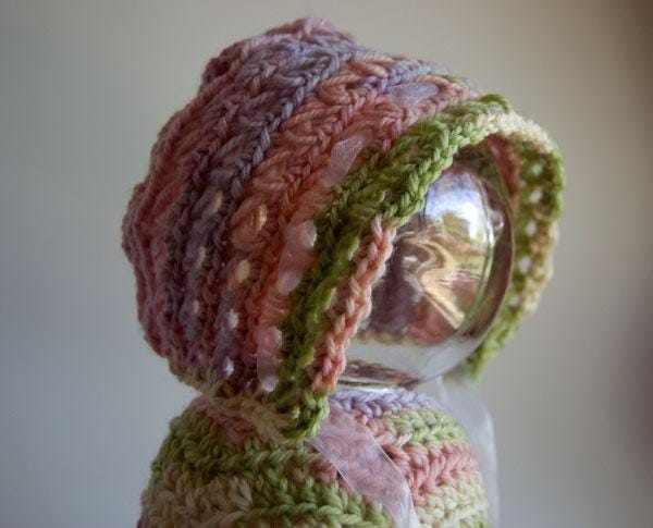 40 Crochet Techniques Patterns with Tunisian Scarves, Doilies, and Filet Designs 40 Crochet Baby In Bloom Bonnet