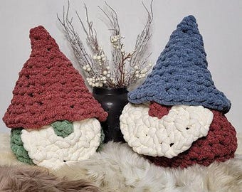 Crochet Gnome Basket, Intermediate Pattern, Jumbo Yarn Storage Container for Home & Office Decor