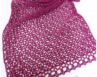 Easy Shawl Wrap Crochet Pattern - Fortune's Wrap - DK Yarn - Pattern PDF