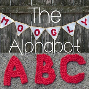 Moogly Crochet Uppercase Alphabet Easy Pattern PDF - Written Instructions and Charts for Each Letter