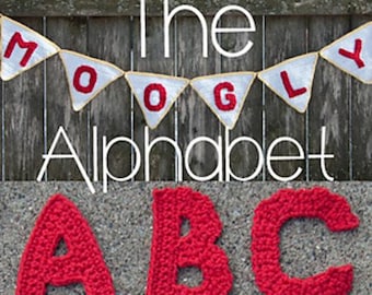 Moogly Crochet Uppercase Alphabet Easy Pattern PDF - Written Instructions and Charts for Each Letter