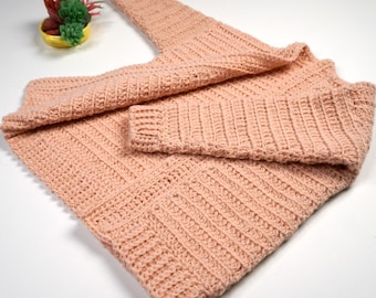 Kids Crochet Cardigan Pattern, Shawl Collar, Oversized Fit, Sizes 2 to 16, Pattern PDF