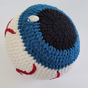 Spooky Eyeball Squish Crochet Pillow Stuffie Pattern PDF