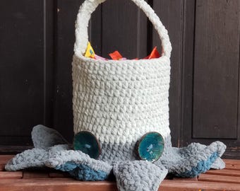 Halloween Monster Candy Bucket Crochet Pattern PDF - Intermediate Level