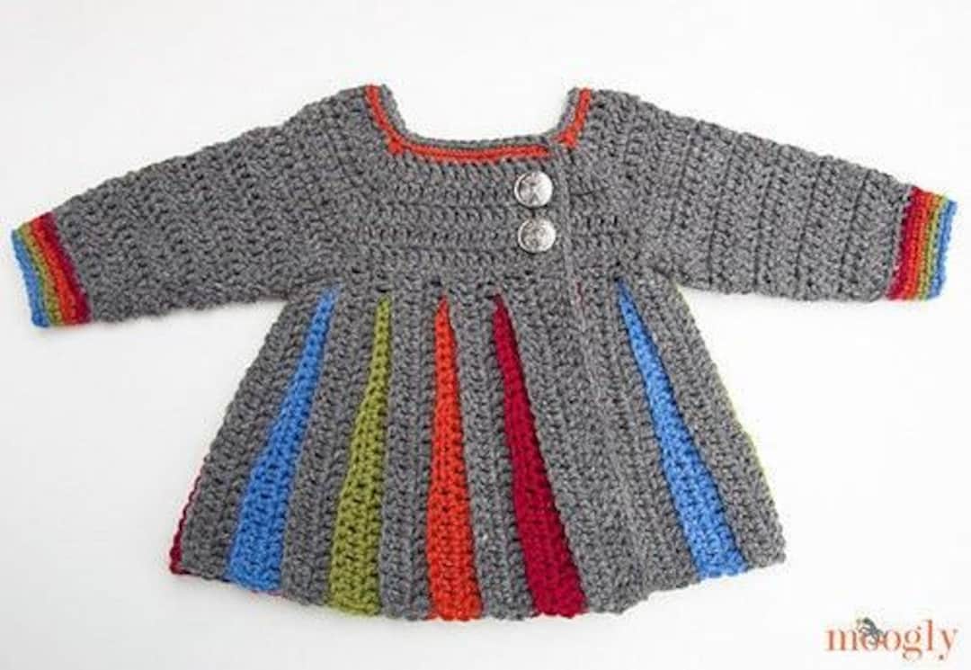 Eloise Baby Sweater Crochet Pattern PDF UK