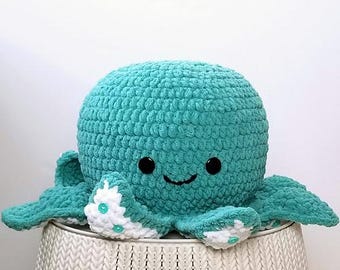 Octopus Squish PDF Anleitung - Super sperriges Garn - Amigurumi Tier Softie häkeln