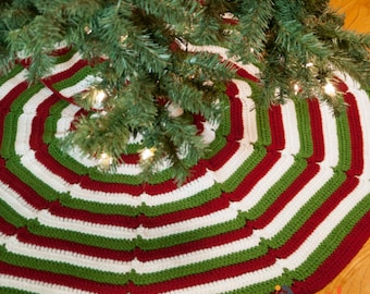 Happy Holidays Tree Skirt Crochet Pattern PDF