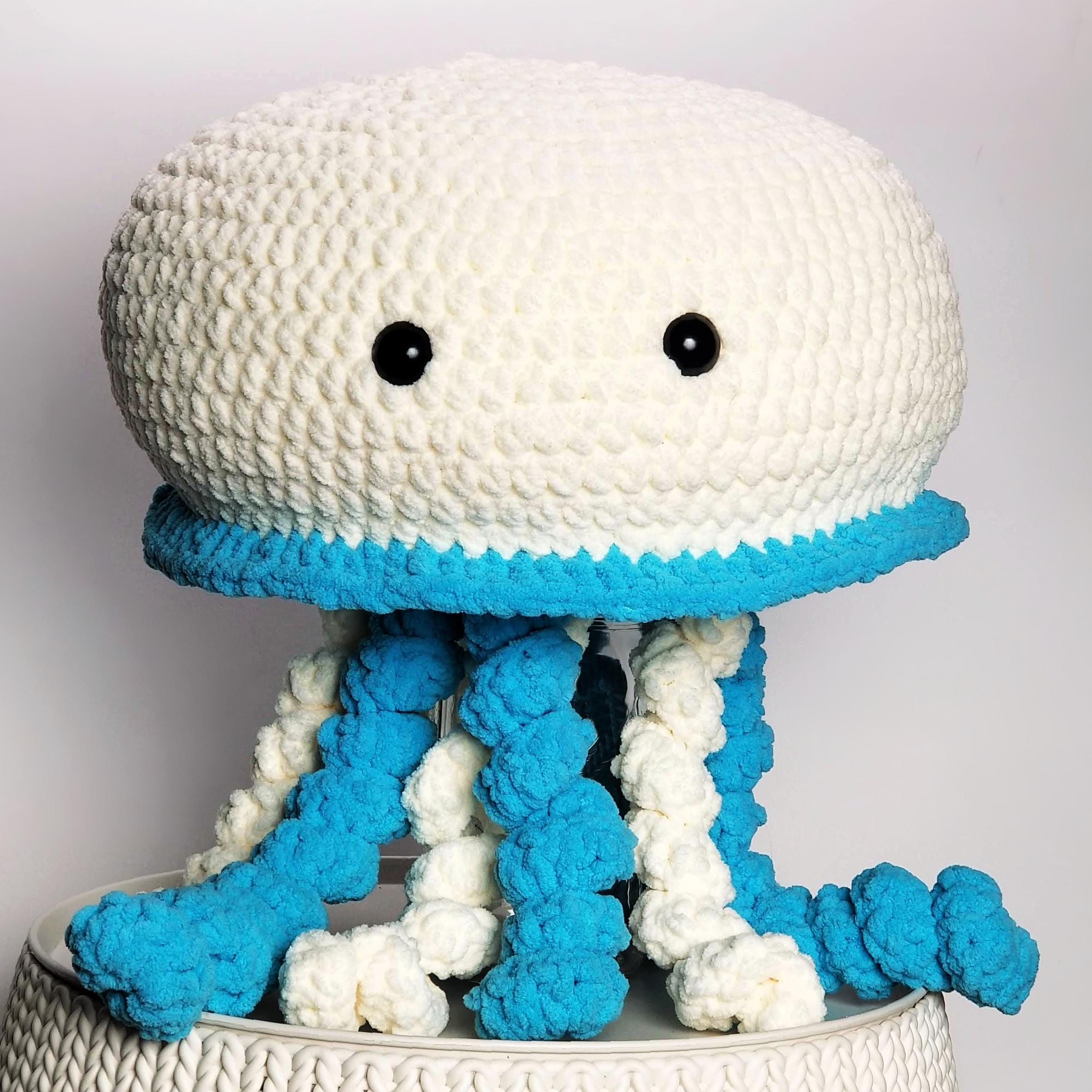 39 Crochet Jellyfish Patterns: Amigurumi, Rattles, Squish, and Keychains 5 Jellyfish Squish Easy