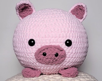 Pig Squish - PDF Crochet Pattern for a Pig Stuffie or Pig Stuffed Animal