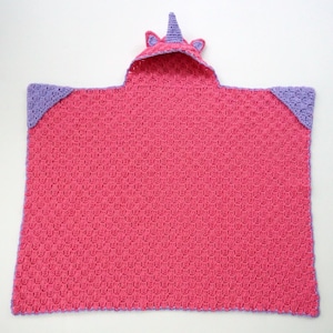 Unicorn Blanket Crochet Pattern - Easy Worsted Yarn - Cuddle Up Design - Pattern PDF