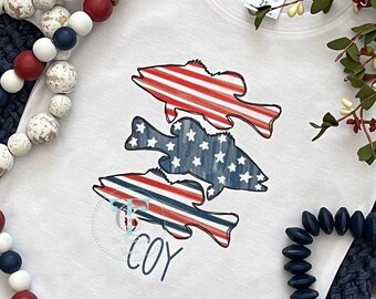 Boys Fish Patriotic Shirt, Flag Shirt, Summer Shirt, Red White and Blue Shirt, Ready For Summer, Toddler Fishing Shirt, Toddler Boys TShirt